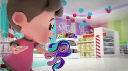 Size: 828x461 | Tagged: safe, starlight glimmer, human, g4, 3d, cameo, commercial, female, male, pony cameo, pony reference, toy, toy kingdom, toy store