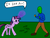 Size: 4000x3000 | Tagged: safe, anonymous artist, twilight sparkle, oc, oc:anon, alicorn, human, pony, g4, /mlp/, 4chan, angry, because horses instinctively fear snakes that's why, colored, death threat, dialogue, drawthread, duo, female, horses doing horse things, magic, mare, outdoors, prank, simple background, the old fake snakes in the "mixed nuts" can prank, threat, twilight sparkle (alicorn)