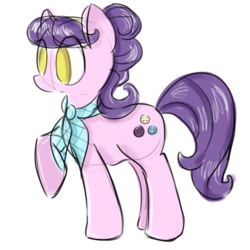 Size: 792x792 | Tagged: safe, artist:bloknbeanbagg, suri polomare, earth pony, pony, g4, female, mare, raised hoof, simple background, sketch, solo, transparent background