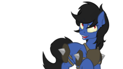Size: 1920x1080 | Tagged: safe, artist:woons, oc, oc only, oc:buckshot, pony, fallout equestria, female, leather armor, raider, simple background, solo, transparent background, yellow eyes