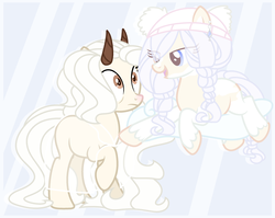 Size: 3035x2411 | Tagged: safe, artist:ponponvector, oc, oc only, earth pony, pony, base used, female, high res, horns, mare