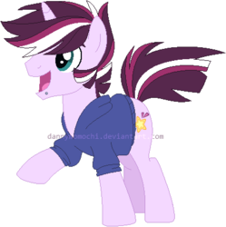 Size: 420x422 | Tagged: safe, artist:pandemiamichi, oc, oc only, oc:blaze, pony, unicorn, base used, magical lesbian spawn, male, offspring, parent:tempest shadow, parent:twilight sparkle, parents:tempestlight, simple background, solo, stallion, transparent background