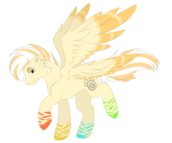 Size: 1972x1641 | Tagged: safe, artist:rudazmora, oc, oc only, oc:featherkah, pegasus, pony, elements, second wings, solo, wings