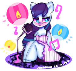 Size: 2724x2556 | Tagged: safe, artist:bunxl, coloratura, earth pony, pony, semi-anthro, g4, female, heart, heart eyes, high res, microphone, simple background, solo, transparent background, wingding eyes