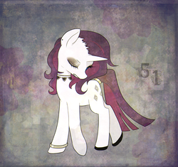 Size: 1200x1129 | Tagged: safe, artist:kkmrarar, rarity, pony, unicorn, g4, alternate tailstyle, bracelet, female, jewelry, mare, necklace, one eye closed, solo, tail ring, wristband