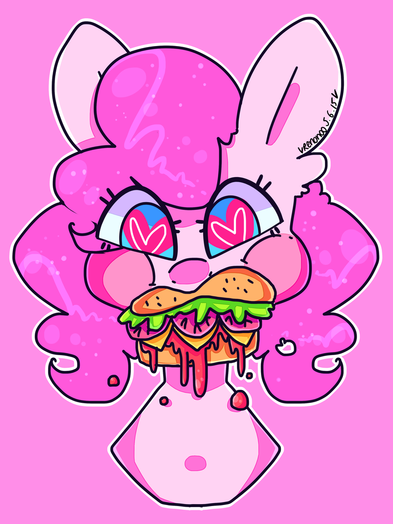 1617088 Safe Artist Bunxl Pinkie Pie Earth Pony Pony Burger