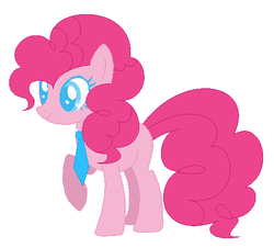 Size: 478x433 | Tagged: safe, artist:themorningstarlight, pinkie pie, earth pony, pony, g4, base used, female, necktie, simple background, solo, white background