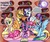 Size: 4000x3333 | Tagged: safe, artist:aiyanmanno, applejack, fluttershy, pinkie pie, rainbow dash, rarity, twilight sparkle, alicorn, pony, g4, alicorn six, alicornified, applecorn, book, fluttercorn, golden oaks library, high res, magic, mane six, mare in the moon, moon, pinkiecorn, prone, race swap, rainbowcorn, raricorn, twilight sparkle (alicorn), xk-class end-of-the-world scenario