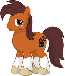 Size: 9000x10500 | Tagged: safe, artist:prinnyaniki, oc, oc only, oc:niku, earth pony, pony, 2018 community collab, derpibooru community collaboration, absurd resolution, freckles, lidded eyes, looking at you, male, simple background, solo, stallion, transparent background, unshorn fetlocks