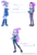 Size: 848x1258 | Tagged: safe, artist:prettycelestia, starlight glimmer, trixie, oc, oc:seraphina glimmermoon, equestria girls, g4, beanie, four arms, fusion, fusion:starlight glimmer, fusion:startrix, fusion:trixie, hat, multiple arms, redesign