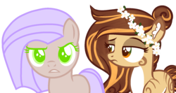 Size: 1552x823 | Tagged: safe, artist:airymarshmallow, oc, oc only, earth pony, pony, base used, female, filly, floral head wreath, flower, simple background, transparent background