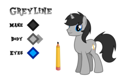 Size: 4773x3113 | Tagged: safe, artist:drakizora, oc, oc only, oc:greyline, pony, unicorn, cutie mark, male, stallion, transparent