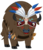 Size: 2600x3000 | Tagged: safe, artist:cheezedoodle96, oc, oc only, oc:laughing water, bison, buffalo, 2018 community collab, derpibooru community collaboration, g4, .svg available, beads, belt, buffalo oc, face paint, feather, female, female oc, gourd, headdress, high res, looking at you, non-pony oc, pouch, shaman, simple background, smiling, solo, svg, transparent background, vector, war paint