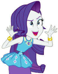 Size: 699x889 | Tagged: safe, artist:thebarsection, rarity, equestria girls, g4, my little pony equestria girls: better together, clothes, female, not a vector, open mouth, peekaboo, simple background, solo, transparent background