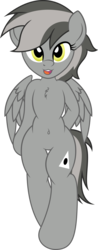 Size: 2503x6399 | Tagged: safe, artist:php134, derpibooru exclusive, oc, oc only, oc:graeyscale, oc:greyscale, pegasus, pony, semi-anthro, 2018 community collab, derpibooru community collaboration, belly button, bipedal, chest fluff, female, mare, open mouth, simple background, solo, transparent background