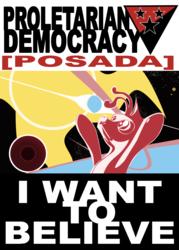 Size: 5000x7000 | Tagged: safe, artist:aaronmk, oc, oc:posada, alien, pony, seapony (g4), absurd resolution, communism, ponified, posadism, poster, propaganda, space, sun, text, ufo