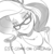 Size: 500x500 | Tagged: dead source, safe, artist:reiduran, rarity, equestria girls, g4, bedroom eyes, bust, clothes, darling, female, glasses, glasses rarity, grayscale, looking at you, monochrome, phone number, rarity's glasses, smiling, smirk, smug, smugity, solo
