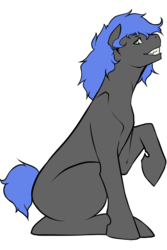 Size: 800x1200 | Tagged: safe, artist:tipsie, derpibooru exclusive, oc, oc only, oc:blaze, earth pony, pony, 2018 community collab, derpibooru community collaboration, grin, male, raised hoof, simple background, sitting, smiling, solo, stallion, transparent background