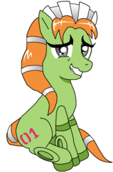 Size: 786x1198 | Tagged: safe, artist:adenyne, derpibooru exclusive, oc, oc only, oc:mary annette, earth pony, pony, 2018 community collab, derpibooru community collaboration, awkward smile, clothes, maid, simple background, smiling, solo, transparent background