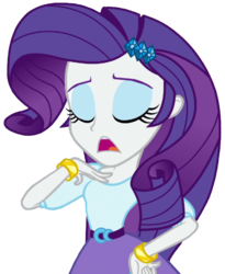 Size: 1678x2048 | Tagged: safe, artist:thebarsection, rarity, equestria girls, equestria girls specials, g4, my little pony equestria girls: dance magic, clothes, eyes closed, eyeshadow, female, makeup, simple background, skirt, solo, talking, transparent background