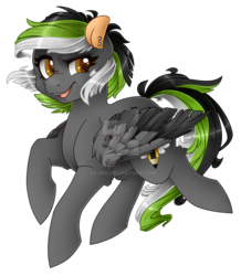 Size: 1024x1177 | Tagged: safe, artist:sk-ree, oc, oc only, oc:graphite sketch, pegasus, pony, female, mare, simple background, solo, transparent background, watermark