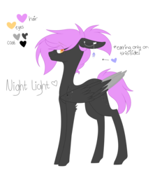 Size: 1312x1476 | Tagged: safe, artist:hyshyy, oc, oc only, oc:night light, pegasus, pony, female, mare, reference sheet, simple background, solo, transparent background