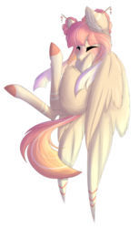 Size: 2664x4356 | Tagged: safe, artist:crazllana, oc, oc only, oc:lyshuu, pegasus, pony, eyes closed, female, high res, mare, simple background, solo, transparent background