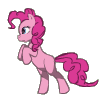 Size: 100x100 | Tagged: safe, artist:h-swilliams, artist:mettarathefabulous, pinkie pie, earth pony, pony, g4, animated, bipedal, cute, dancing, female, gif, mare, missing cutie mark, pixel art, simple background, solo, transparent background
