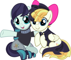 Size: 5074x4319 | Tagged: safe, artist:jhayarr23, coloratura, songbird serenade, earth pony, pegasus, pony, g4, my little pony: the movie, absurd resolution, cute, duo, female, mare, rara, rarabetes, simple background, songbetes, transparent background, vector
