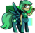 Size: 1339x1270 | Tagged: safe, artist:amberpone, oc, oc only, oc:emerald, centaur, pegasus, pony, adult, blue, blue eyes, cel shading, clothes, commission, cutie mark, digital art, emerald, equal sign, eyes open, female, fingers, gem, green, green hair, hooves, lighting, long tail, looking at you, mare, original character do not steal, paint tool sai, shading, shirt, short hair, simple background, smiling, solo, standing, tail, transparent background, weird, wings