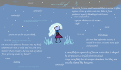 Size: 1518x880 | Tagged: safe, artist:horsesplease, sugarcoat, equestria girls, g4, 1000 hours in ms paint, cold, ice, ice skates, ideal gf, loose hair, meme, nerd, snow, snowflake, verbose