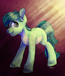 Size: 3000x3500 | Tagged: safe, artist:krotik, oc, oc only, earth pony, pony, high res, smiling, solo