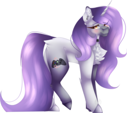 Size: 1024x915 | Tagged: safe, artist:mauuwde, oc, oc only, oc:merris flick, pony, unicorn, chest fluff, female, mare, simple background, solo, transparent background
