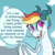 Size: 1200x1200 | Tagged: safe, artist:artist-block, artist:ask-rainbow-wyrm, rainbow dash, amphiptere, dragon, g4, ask, ask-rainbow-wyrm, dragoness, dragonified, female, rainbow dragon, species swap, speech bubble, tumblr, tumblr blog