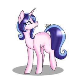 Size: 552x557 | Tagged: safe, artist:nyokoart, oc, oc only, pony, unicorn, commission, open mouth, simple background, solo, white background