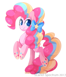 Size: 908x1050 | Tagged: safe, artist:scarlet-spectrum, pinkie pie, earth pony, pony, g4, female, mare, rainbow power, simple background, solo, transparent background