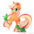 Size: 1024x1024 | Tagged: safe, artist:scarlet-spectrum, applejack, earth pony, pony, g4, apple, applejack's hat, cowboy hat, female, food, freckles, hat, looking at you, mare, rainbow power, rearing, simple background, smiling, smiling at you, solo, stetson, transparent background