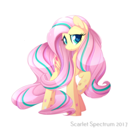 Size: 1024x1024 | Tagged: safe, artist:scarlet-spectrum, fluttershy, pegasus, pony, g4, beautiful, cute, female, looking at you, mare, rainbow power, raised hoof, shyabetes, simple background, solo, transparent background
