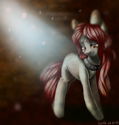 Size: 2923x3069 | Tagged: safe, artist:krotik, oc, oc only, earth pony, pony, collar, high res, solo