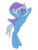 Size: 1815x2400 | Tagged: safe, artist:aquaholicsanonymous, trixie, pony, unicorn, g4, bipedal, cape, clothes, female, glowing horn, grin, hat, horn, magic, magic aura, mare, raised hoof, simple background, smiling, solo, standing, transparent background, trixie's hat