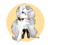 Size: 1023x614 | Tagged: safe, artist:eerieelixir, oc, oc only, pony, unicorn, commission, curved horn, ear piercing, horn, lidded eyes, piercing, simple background, transparent background