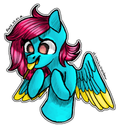 Size: 2809x3000 | Tagged: safe, artist:krotik, oc, oc only, pegasus, pony, food, high res, mouth hold, popsicle, simple background, solo, transparent background