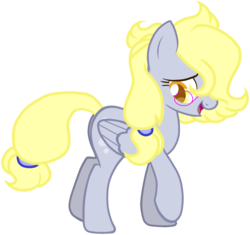 Size: 1280x1202 | Tagged: safe, artist:edgeyboiss, derpy hooves, pony, g4, alternate hairstyle, alternate universe, female, simple background, solo, transparent background