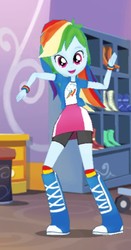 Size: 471x902 | Tagged: safe, gameloft, rainbow dash, human, equestria girls, g4, female, solo