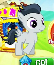 Size: 258x309 | Tagged: safe, gameloft, rumble, pegasus, pony, g4, butt wings, colt, male, solo, spread wings, wings