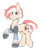 Size: 841x1054 | Tagged: safe, artist:php172, oc, oc only, oc:blush, earth pony, pony, amputee, female, mare, prosthetics, raised hoof, simple background, solo, standing, transparent background, upset