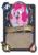 Size: 306x432 | Tagged: safe, artist:treekickerdraws, editor:luxuria, pinkie pie, earth pony, pony, g4, blizzard entertainment, card, cookie, cute, diapinkes, female, food, hearthpwny, hearthstone, mare, mouth hold, ponka, raised hoof, smiling, solo, warcraft