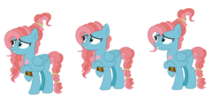 Size: 1151x553 | Tagged: safe, artist:theapplebeauty, oc, oc only, oc:iridescent, pegasus, pony, base used, female, magical lesbian spawn, mare, offspring, parent:fluttershy, parent:meadowbrook, parents:meadowshy, raised hoof, simple background, solo, transparent background
