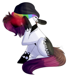 Size: 2061x2338 | Tagged: safe, artist:sweetmelon556, oc, oc only, oc:cilla, earth pony, pony, beanie, blushing, blushing profusely, female, hat, high res, mare, simple background, sitting, solo, transparent background