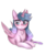 Size: 1953x2344 | Tagged: safe, artist:mrscurlystyles, oc, oc only, oc:artshine, alicorn, pony, 2018 community collab, derpibooru community collaboration, alicorn oc, blushing, c:, chest fluff, cute, female, looking away, mare, ocbetes, prone, simple background, smiling, solo, transparent background